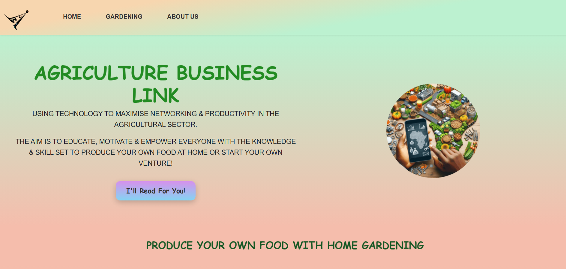 Agricultural Website with Sound Effects